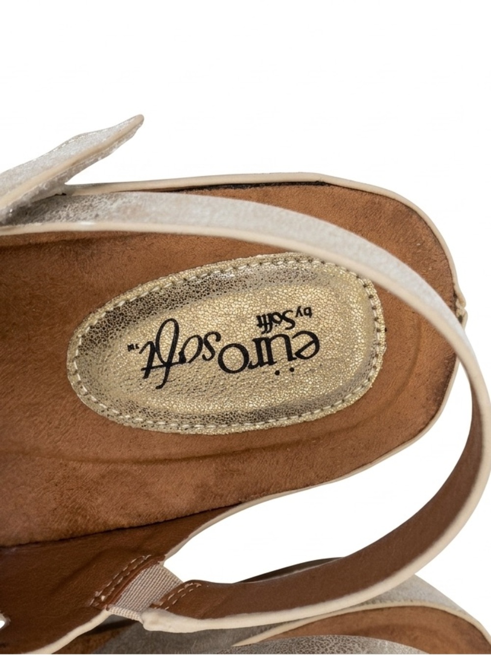 Eurosoft Metallic Gold Gianetta Strappy Womens Sandals - Picture 3 of 3